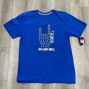 New Nike Go Like Hell graphic tee t Shirt Blue size Large L B18